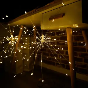 크리스마스 가정 정원 결혼식을 위한 방수 거는 요정 빛 화환 LED 불꽃 놀이 빛
