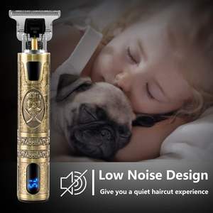 Tondeuses à cheveux électriques sans fil professionnelles pour hommes <span class=keywords><strong>coupe</strong></span>-cheveux de coiffeur alimenté par USB tondeuses à barbe anglaises en acier inoxydable - Product Image 6
