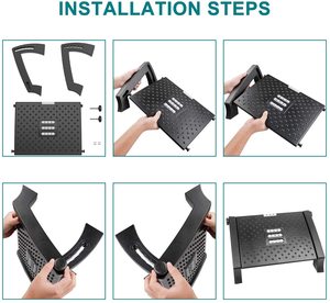 6 ऊंचाई के स्तर के साथ डेस्क फुटरेस्ट के तहत एर्गोनोमिक प्लास्टिक का उपयोग कार्यालय उपयोग के लिए - Product Image 3