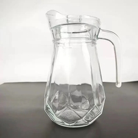 Nouveau Pichet à Eau et à Lait en Verre Borosilicate Transparent de 1200 ml + 4 x 300 ml, Ensemble Théière avec Coffret Cadeau – Vente en Gros