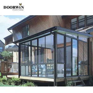 Modüler prefabrik dört mevsim solaryum içi boş güneş ev alüminyum güneş odası çözümü Doorwin cam sunroom