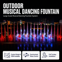 Fuente de Agua Danzante 3D con Diseño Personalizado, Fuente Musical para Piscina con Accesorios de Iluminación
