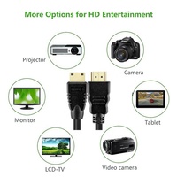 Cable HDMI Tipo A Macho a Mini HDMI Tipo C Macho Xput, Full HD 1080P 3D con Ethernet, Cable de Video Negro para Monitor de Cámara HD