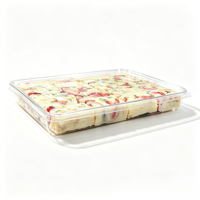 Emballages personnalisés jetables, recyclables, transparents, en plastique PET pour biscuits, chocolats, bonbons, pâtisseries, emballages alimentaires avec couvercles