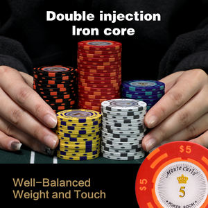 ชุดชิปโป๊กเกอร์ดินเหนียว 500 ชิ้น พร้อมกระเป๋าอลูมิเนียมหลากสีตามสั่ง - Product Image 4