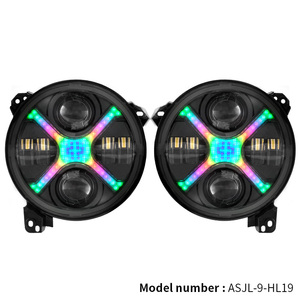 Faro LED Rotondo da 9 Pollici con Cambio Colore RGB X DRL, Doppio Proiettore 6000K, Fascio Alto/Basso per 4x4 SUV Pickup - Product Image 3