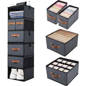6-strato appesa armadio portaoggetti ispessito pieghevole vestiti Organizer Box facile installazione in piedi tessuto non tessuto - Product Image 5