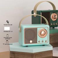 Pasokan Pabrik Speaker Mini Nirkabel Dekorasi Retro Vintage, Pemutar Musik Bergaya Kuno yang Lucu, Tahan Air 5.0 IPX4 5-10