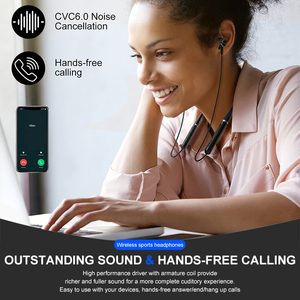 Tai Nghe Không Dây Đeo Cổ Bt Tai Nghe Trong Tai Thể Thao Tai Nghe Stereo Có Micrô Cho Phòng Tập Thể Dục Tập Thể Dục Tai Nghe Đeo Cổ - Product Image 5