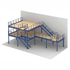 Çelik Ara Katmanlı Korozyon Önleyici Çatı Katı Paleti Ağır Hizmet Tipi Ayarlanabilir Katmanlı Depo İstifleme Raf Sistemi - Product Image 5