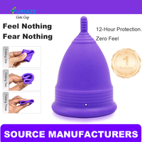 Copa Menstrual Reutilizable Furuize, Copa Menstrual de Silicona Médica Suave, Producto de Higiene Femenina a Prueba de Fugas, Marca Privada OEM