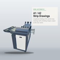 Blueprint Katlama Makinesi A4 A3 A1 A2 Kağıt Katlayıcı Düz Geçişli Arka Alma Sistemli Online Plotter 35 Metre Hızlı