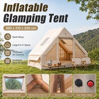6 ㎡   Tente de camping gonflable 2x3m en Oxford 420D, imperméable, portable, facile à monter pour les escapades de week-end
