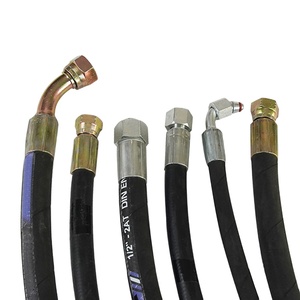 602 8mm 10mm 16mm NBR Hydraulic Fittings and <b>Hoses</b> JIC 1/2 3/8" R16 R1AT Repair Hydraulic <b>Rubber</b> <b>Hose</b> Pipe with Connector - Product Image 3