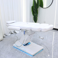 Lit de tatouage moderne et luxueux, meubles de salon avec contrôle au pied des cils, lit de beauté avec moteur 3/4, lit de massage facial électrique