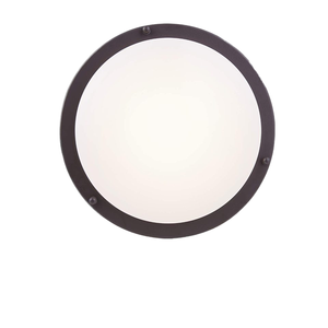 Modern 12-Inch Black Round Flush Mount <b>Ceiling</b> <b>Light</b> Acrylic Cover Surface Mounted for Living Room or Bedroom IP44 Rated - Product Image 1