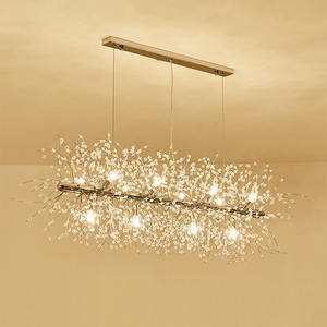 Lusso moderno nordico decorativo pendente lampadina <span class=keywords><strong>di</strong></span> cristallo dente <span class=keywords><strong>di</strong></span> leone soggiorno sala da pranzo decorazione della casa lampadari a LED luci a sospensione - Product Image 2