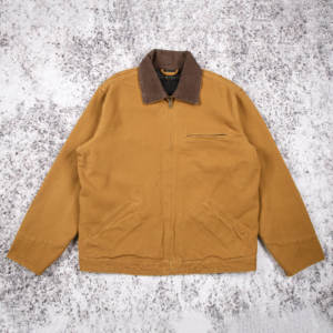 جاكيت عمل رجالي مخصص من قماش الداك الثقيل، جاكيت متعدد الاستخدامات بقصة مريحة، جاكيت عامل أو سائق شاحنة بتصميم مميز - Product Image 2