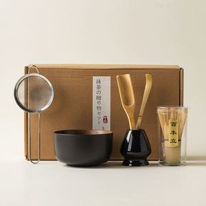 Traditional Ceramic Japanese 4-Piece Eco-Friendly <b>Matcha</b> <b>Set</b> 100-Prong Whisk Scoop Bowl Gift Box for <b>Tea</b> Ceremony - Product Image 4