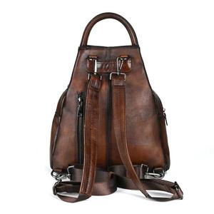 Sac à dos rétro AndoBag pour femmes, sac à bandoulière en cuir de vache véritable, sac à main pour les trajets quotidiens, grande capacité, sacs à dos de voyage en plein air 2089 - Product Image 5