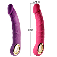 Realistischer 10-Modus Rosen-Vibrator Dildo für Frauen Leistungsstarker Klitoris G-Punkt Anal Sexspielzeug Stimulator mit USB-Stromversorgung