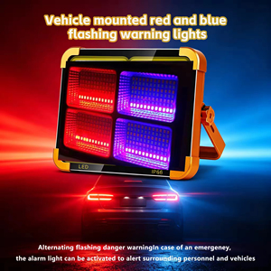 Outdoor Garden Rechargeable Solar LED Flood <b>Lights</b> 4-Lamp Head IP66 Rated <b>Remote</b> Control Waterproof ABS Portable Camping <b>light</b> - Product Image 6