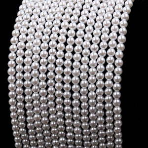 하이 퀄리티 화이트 느슨한 라운드 비즈 3AAA + 진주 팔찌 만들기에 대 한 인공 진주 - Product Image 4