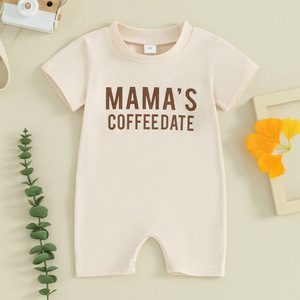 Nouveau-né bébé vêtements infantile enfant en bas âge à manches courtes body vêtements tantes Bestie imprimer bébé combinaison combishort - Product Image 3