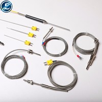 Sensor de Temperatura de Acero Inoxidable de Alta Precisión para Uso Industrial, PT100 K J E T, Todos los Tipos