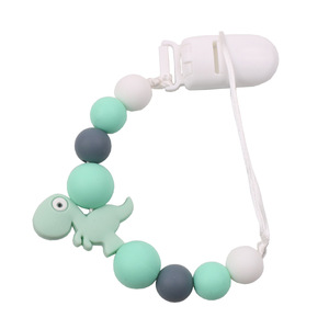 Mumlove ciucci all'ingrosso manichino bambino Silicone succhietto catena <span class=keywords><strong>ciuccio</strong></span> Clip dinosauro <span class=keywords><strong>ciuccio</strong></span> catena titolare Baby Shower <span class=keywords><strong>regalo</strong></span> per - Product Image 3