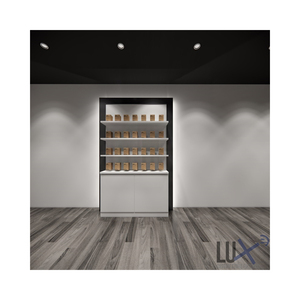 Retail Tobacco Store Smoke Shop Display Popular Interior Decor Design Manufacture Wooden Cbd Display Case Cbd Display Cabinet
