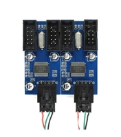 9Pin Splitter USB Motherboard USB 9Pin pemisah Header antarmuka 1 ke 2 adaptor kabel ekstensi 9Pin 1 hingga 2/4 konektor HUB USB