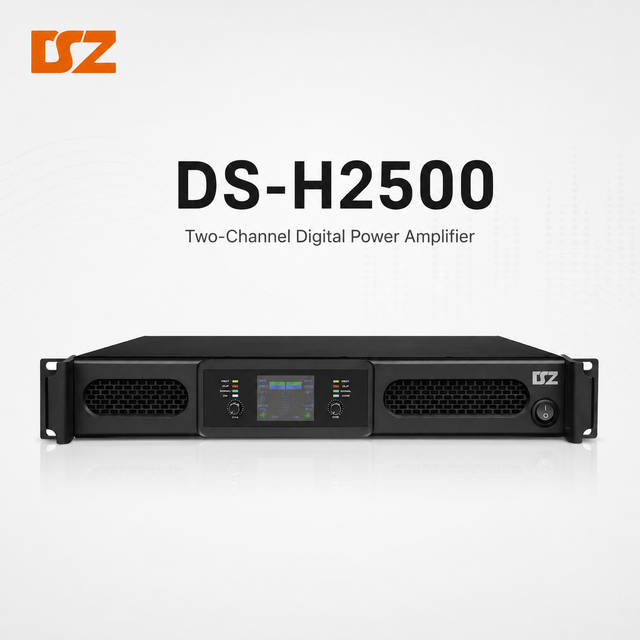OEM Professional Class-D High Power 2 Channel Digital Power Amplifier 2500W with Wide Voltage PFC for Line Array Speaker