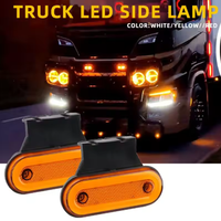 Nouvelles feux de gabarit et de dégagement latéraux à LED clignotants 24V durables IP67 étanches en ABS+LED pour remorques, camions et caravanes – Jaune, Rouge, Blanc