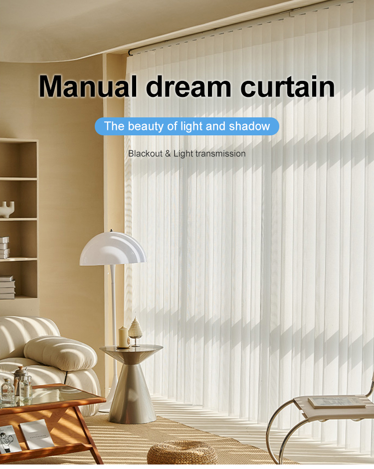 Home Decorative Wholesale Custom Polyester Modern Vertical Blind Door Vinyl Vertical Shade Blind