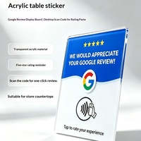 Carte RFID intelligente en acrylique personnalisée, étanche, avec impression personnalisée, 13,56 MHz, NFC, carte de commentaires Google pour les avis sur les magasins