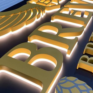 Lettres 3D en acrylique imperméables pour enseignes personnalisées, rétroéclairées, éclairées par l'avant, en acier inoxydable, <span class=keywords><strong>transformateur</strong></span> domestique - Product Image 1