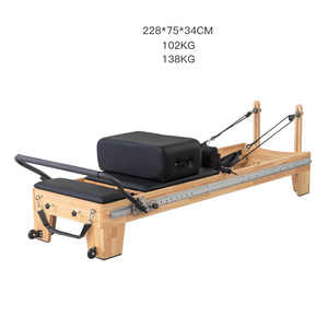 Wavar Full Track Bois Pilates Réformateur Studio Usage Professionnel Pilates Réformateurs Bois De Chêne Équipement De Fitness Pilates Réformateur - Product Image 5