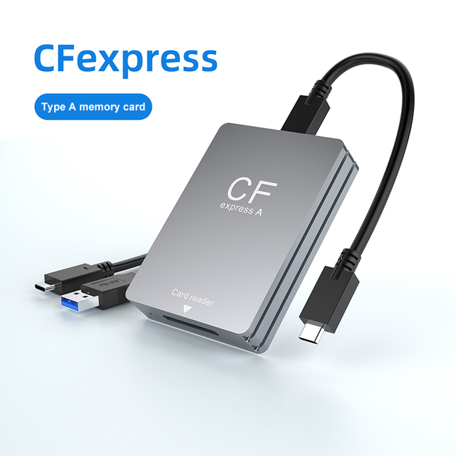 Xput CFexpress Type a Card Reader Dual USB C USB a Interface Aluminum Alloy Memory Card Reader for General Source Hardware
