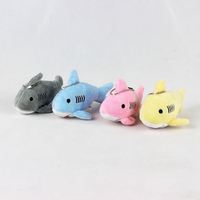 10CM Simulation Requin En Peluche Porte-clés Dessin Animé Océan Animaux En Peluche Jouets Requin Peluche Poupée Charme Pendentif Peluche Requin Porte-clés