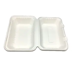 eco friendly sugarcane bagasse paper plate/box with cover