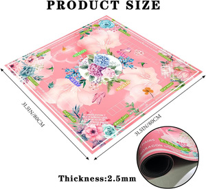 Moderne Luxe Mahjong Tafelkleed Trekkoord Tas 31.5Inch Geluidsreductie Anti-Slip Mat voor Poker Board Kaartspellen Domino's - Product Image 5