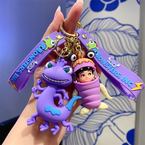Llavero Creativo de Anime con Divertidos Monstruos de Dibujos Animados, de la Compañía Eléctrica, con Ojos Grandes y Pelo Largo, Muñeco de Juguete para Niños, Regalo con Serigrafía - Product Image 3