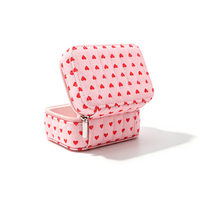 Boîte de rangement portable rectangulaire pour bijoux, idéale pour les voyages - boucles d'oreilles, pendentifs, bagues - boîtes cadeaux incluses