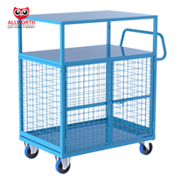 Chariot à main de transport de cargaison de plate-forme en métal pliable zingué de l'utilité 300KG d'entrepôt d'approvisionnement d'usine
