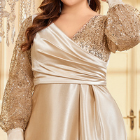 Robe de Soirée Maxi Luxe à Manches Longues Pailletée IMPEREA Plus 2024 pour Femme, Robe de Bal de Fête, Vestido de Fiesta Largo y Elegante