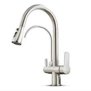 <span class=keywords><strong>Rubinetto</strong></span> da Cucina YenvQee <span class=keywords><strong>con</strong></span> Ionizzatore a Induzione, Acqua Calda/Fredda, Rotazione a 360 Gradi, Spruzzatore Telescopico <span class=keywords><strong>con</strong></span> <span class=keywords><strong>Filtro</strong></span> per Uso Domestico - Product Image 1