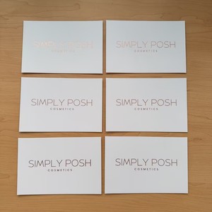 Cartes de remerciement personnalisées en or rose avec code QR - Inserts de marque pour les marques de cosmétiques et de beauté - Product Image 4