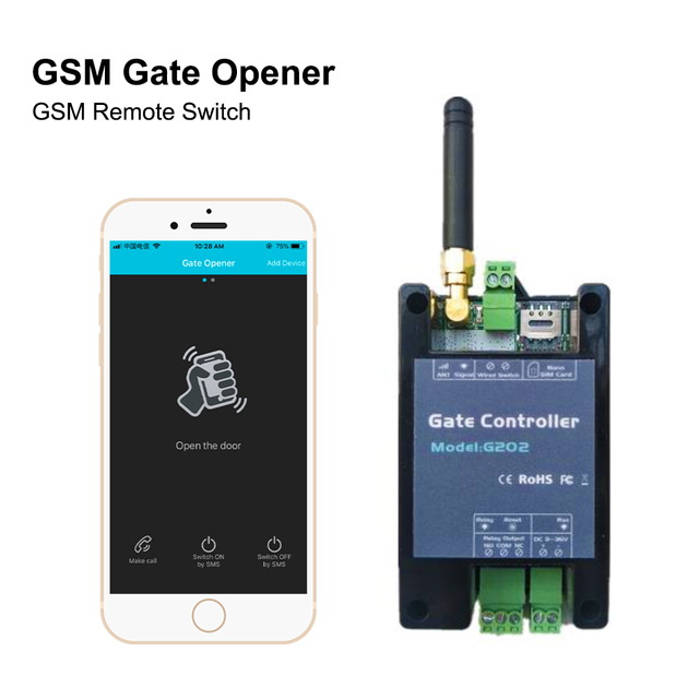 4G GSM Garage Gate Opener Relay Switch Remote Control Controller Door Access Wireless Door Opener Free Call