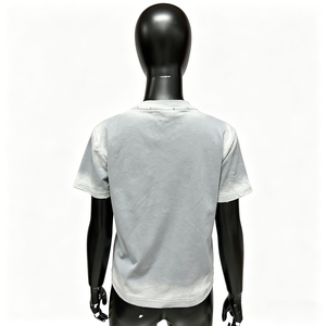 T-shirts décontractés amples pour femmes, col rond, manches courtes, 100% coton, 300 g/m², OEM personnalisé - Product Image 2